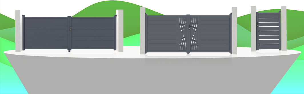 Banner poorten en hekken in voorraad